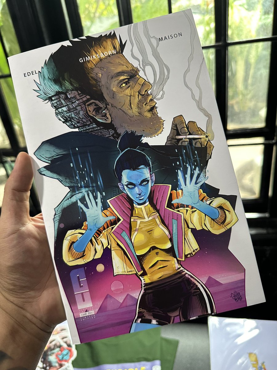 Look what I got in the mail! 
Dope goodies from <a href="/gimiksborn/">GIMIKS🥕</a> 
I ordered the two tshirts from his website and he added tons of happiness into the package! 
And the super cherry on top, the <a href="/GenuinelyUndead/">GenuinelyUndead</a> comic!!! 🤯🤯🤯🤯