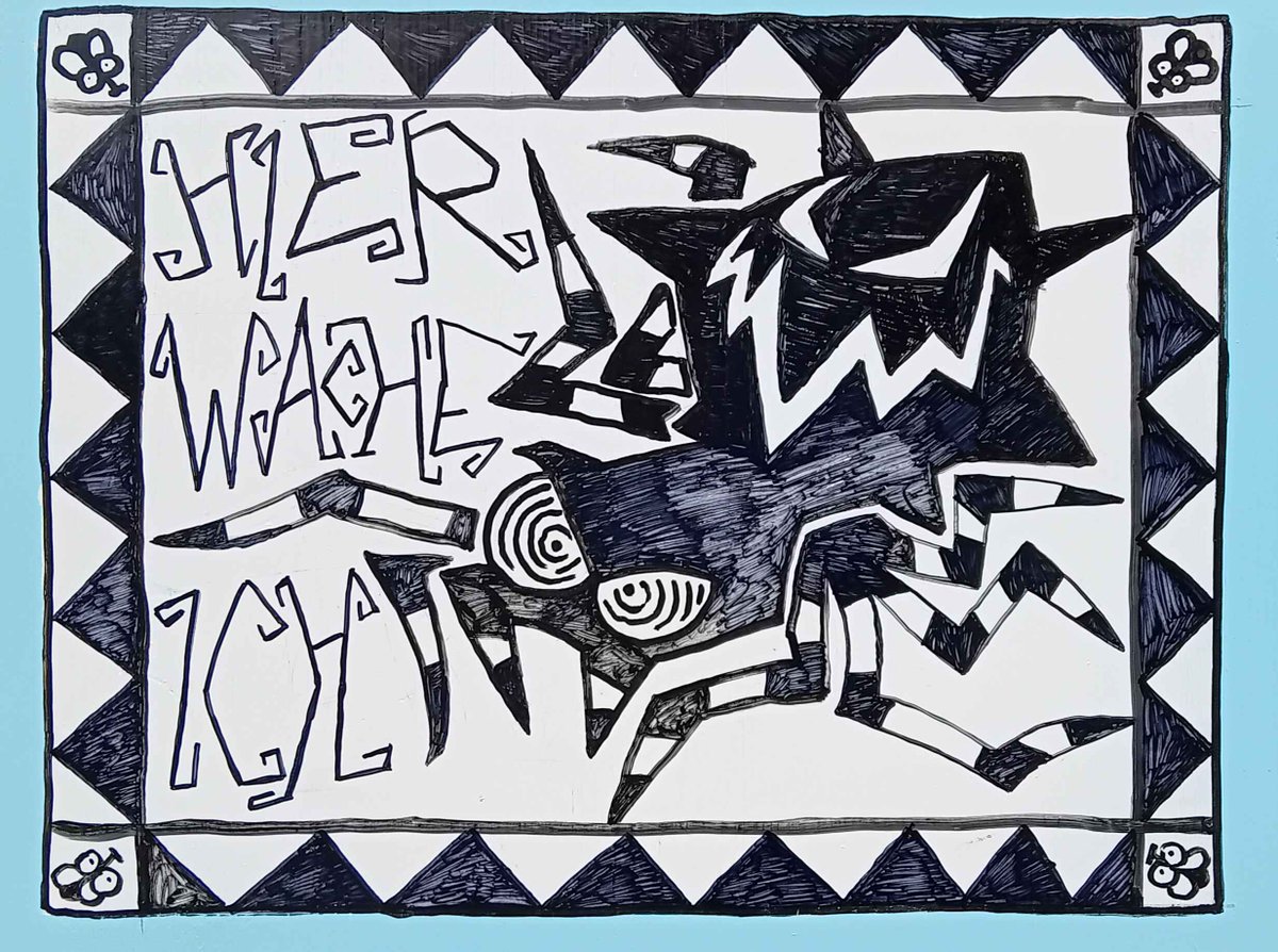 I made a sign for the front of my house, in response to a bunch of aggressively-worded dog signs in my neighborhood.