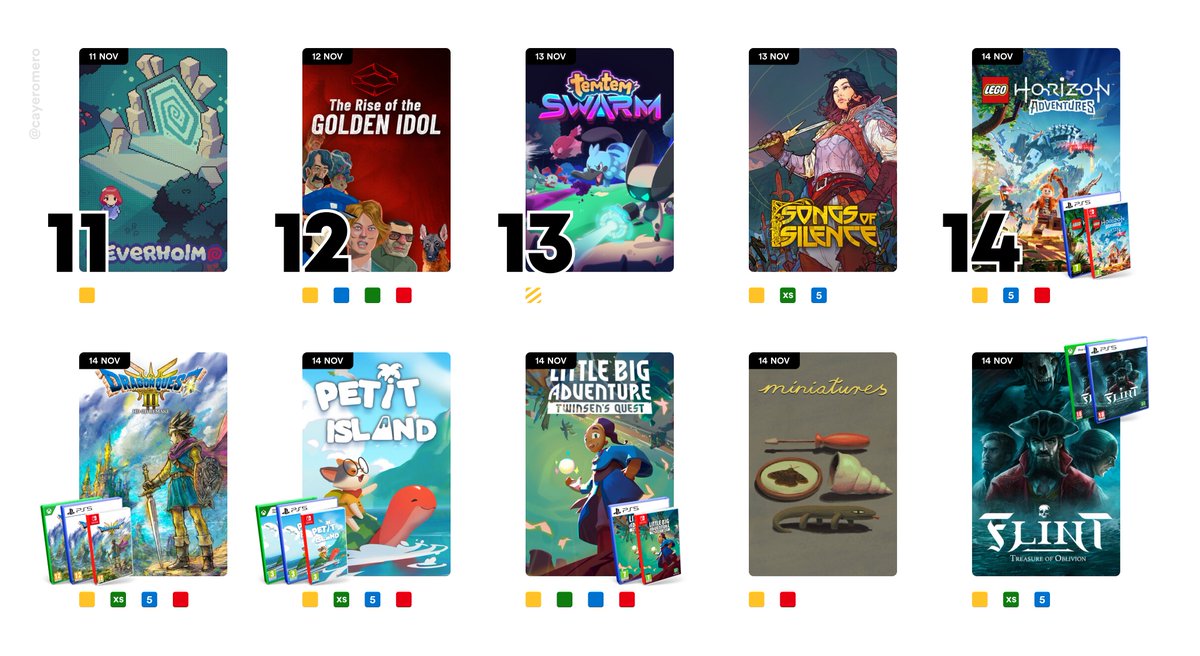 cayeromero's tweet photo. 🤝🏹🕵️‍♂️⚛️
Calendario de videojuegos
NOVIEMBRE 2024
#PlayStation #Xbox #Switch https://t.co/2nLtd4mPjY