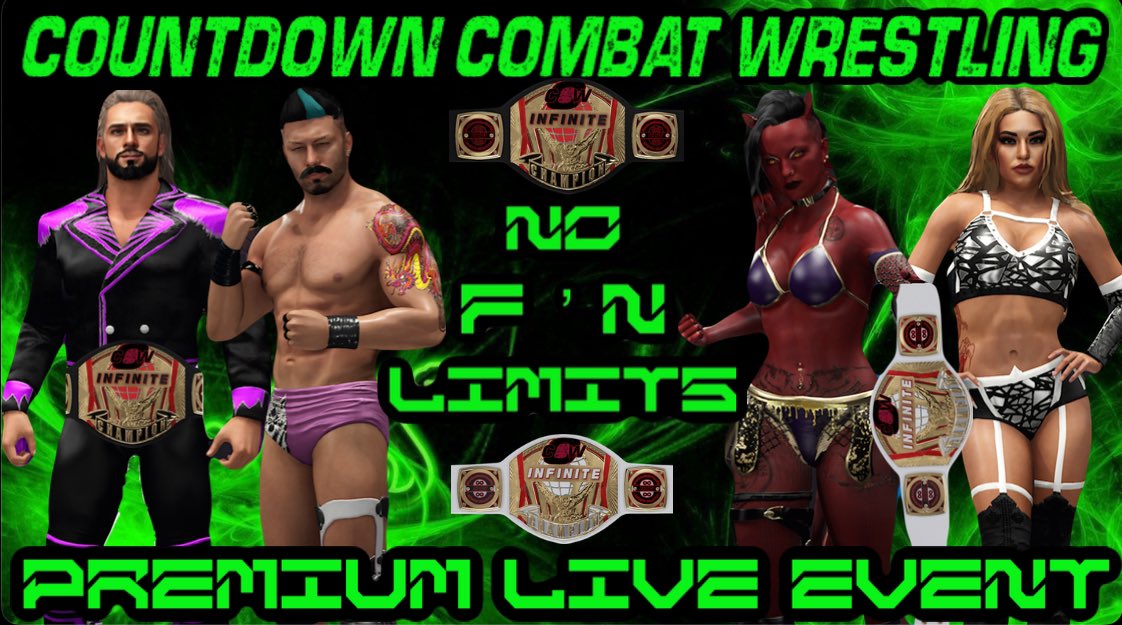 CCW NO FN LIMITS CARD REVEAL !! 
Live This Friday 9PM GMT On twitch.tv/advocate_ccw 1/4

#WWE #AEW #WWE2K24