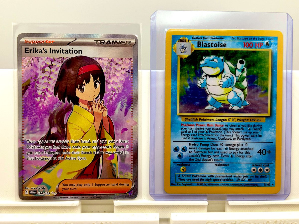 cardguymike1's tweet photo. #CGMPOKESTACKS ($5bmwt $1 pwe)
Erika’s invitation $8
blastoise MP holo $50
Gengar MP 1st holo $95
flareon 1st holo DMG $22 https://t.co/z1sSC0zeH7