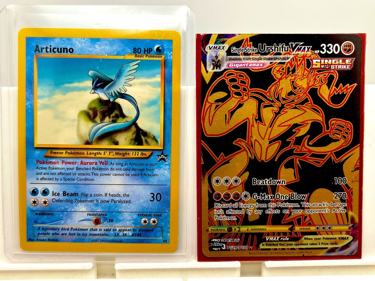 cardguymike1's tweet photo. #CGMPOKESTACKS ($5bmwt $1 pwe)
poliwhirl $8
rapidash $16
articuno $25
Single Strike Urshifu vmax $2 https://t.co/i4pCV9ro5G