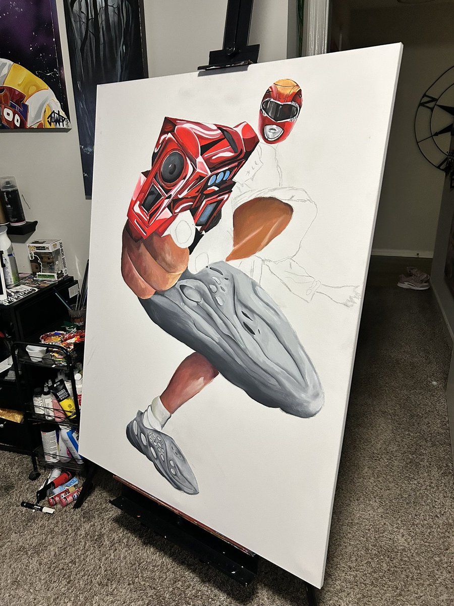 It’s been a minute but here’s my latest painting I’m working on 

#art #artist #painting