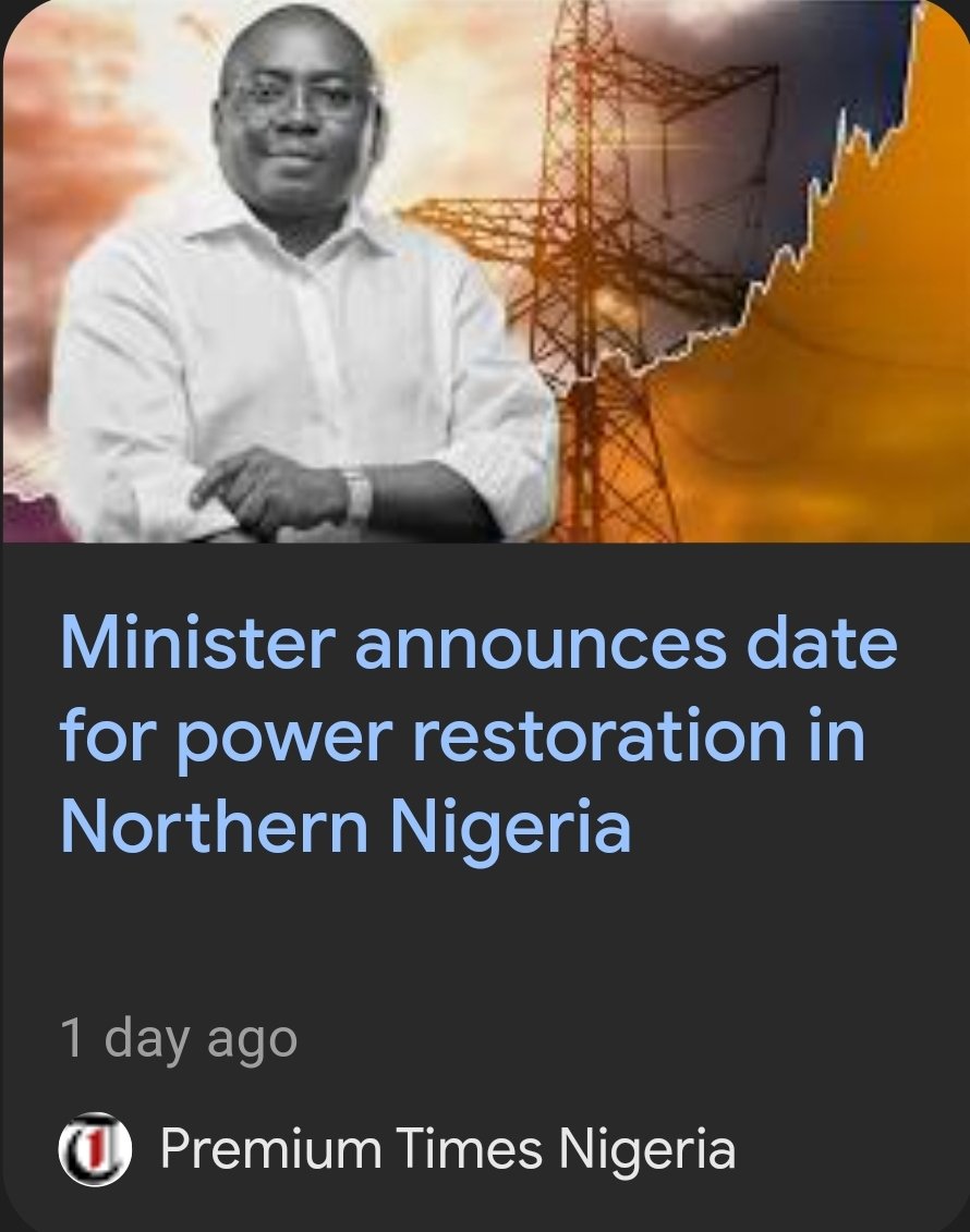 Power has finally been restored in Northern Nigeria, The government must address the elephant in the room "INSECURITY".