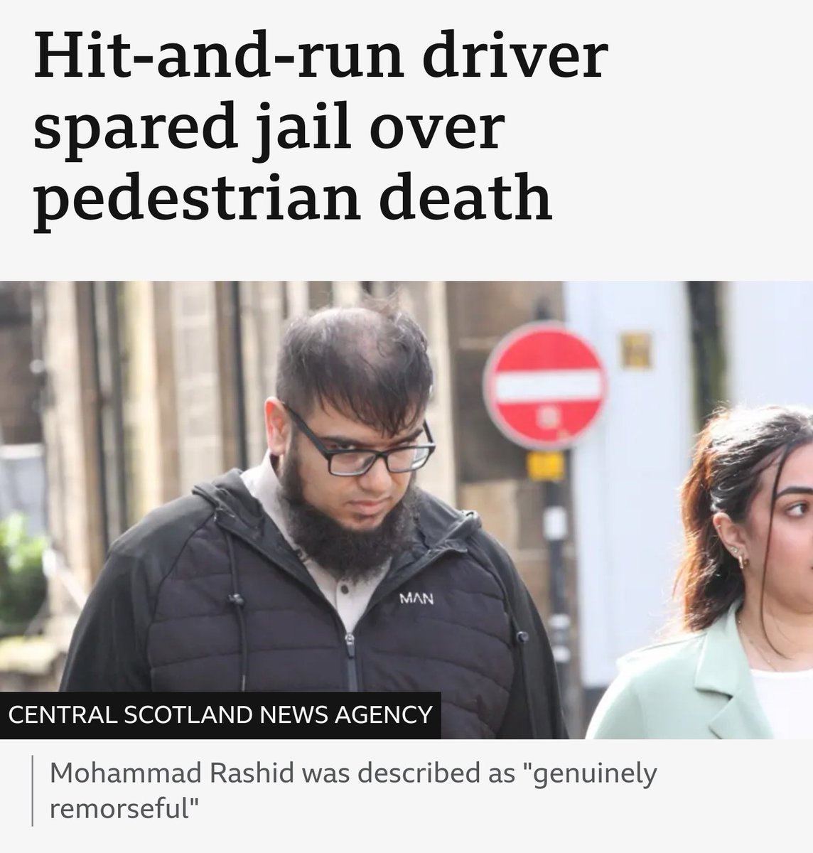 BasilTheGreat's tweet image. Hit and run driver Mohammad Rashid killed a man while speeding in a 30mph zone. He got 300 hours of community service and won't spend a day in prison.

Just remember there are people serving over 2 years for hurty words.

We live in a two tier society. And we know who's on top.