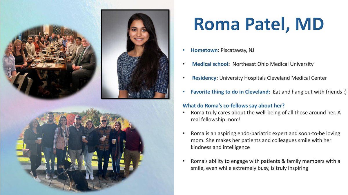 CCF GI Fellowship (@ccf_gifellows) on Twitter photo 🚨Kicking off the fellow feature series with our super⭐️ 2nd year fellow: Dr. Roma Patel! Her co-fellows had so many nice things to say about her, & we are not surprised at all‼️<a href="/JPAchkarMD/">Jean-Paul Achkar</a> <a href="/Ari_G_MD/">Ari Garber MD, EdD</a> <a href="/Natalie_Farha/">Natalie Farha</a> <a href="/RobertoSimonsMD/">Roberto Simons-Linares, MD</a> <a href="/SFirkins_MD/">Stephen Firkins, MD</a> <a href="/MRegueiroMD/">Miguel Regueiro</a> <a href="/MichelleKimMD/">Michelle Kim</a> 🚨Kicking off the fellow feature series with our super⭐️ 2nd year fellow: Dr. Roma Patel! Her co-fellows had so many nice things to say about her, & we are not surprised at all‼️<a href="/JPAchkarMD/">Jean-Paul Achkar</a> <a href="/Ari_G_MD/">Ari Garber MD, EdD</a> <a href="/Natalie_Farha/">Natalie Farha</a> <a href="/RobertoSimonsMD/">Roberto Simons-Linares, MD</a> <a href="/SFirkins_MD/">Stephen Firkins, MD</a> <a href="/MRegueiroMD/">Miguel Regueiro</a> <a href="/MichelleKimMD/">Michelle Kim</a>