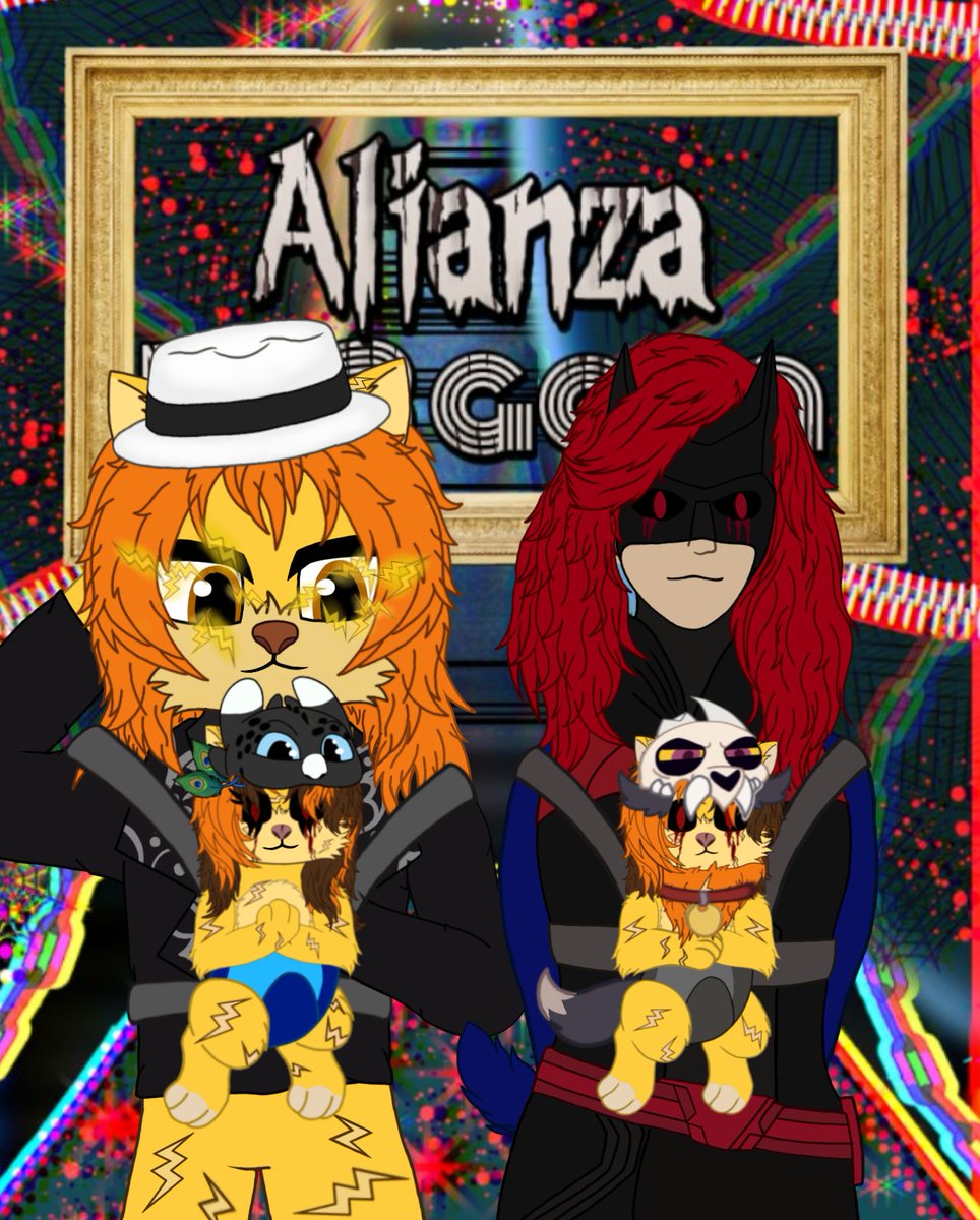 🩸❄️: Ya llegue y con toda mi familia ^^ los tres tenemos disfraces diferentes yo estoy disfrazada de #Batwoman  mis hijos sólo tienes máscaras de #kingLaCasabuho #nightlight  bueno thunder mi amor le dirá que es su disflaz 

#ReyesyReinasDeLAgala  
#AlianzaML3Gala #AlfombraRoja