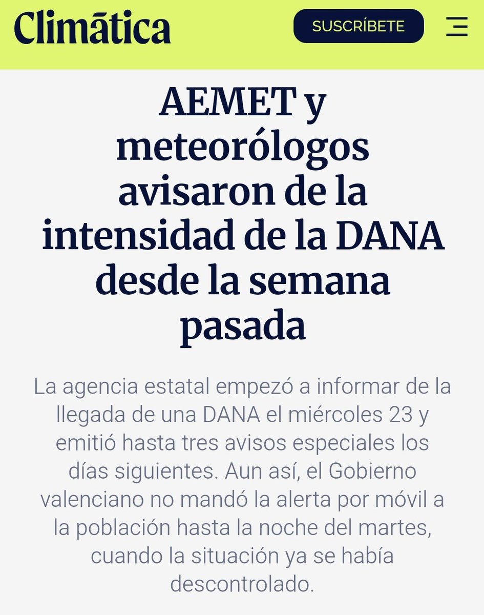 El trabajo en prevención es muy desagradecido: cuando adviertes del riesgo, muchos te tachan de exagerado y te ignoran o prescinden de ti. Cuando finalmente ese riesgo se materializa, te acusan de no haber hecho más hincapié en alertar sobre ello. Mi solidaridad con <a href="/AEMET_Esp/">AEMET</a>