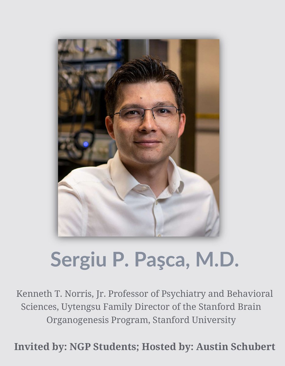 The Vollum Seminar Series continues Thursday (10/31) with Dr. Sergiu P. Paşca presenting “Constructing &amp; deconstructing the human nervous system to study
development &amp; disease” at noon in Vollum's M1441. This seminar can only be attended LIVE and will NOT be recorded or streamed.