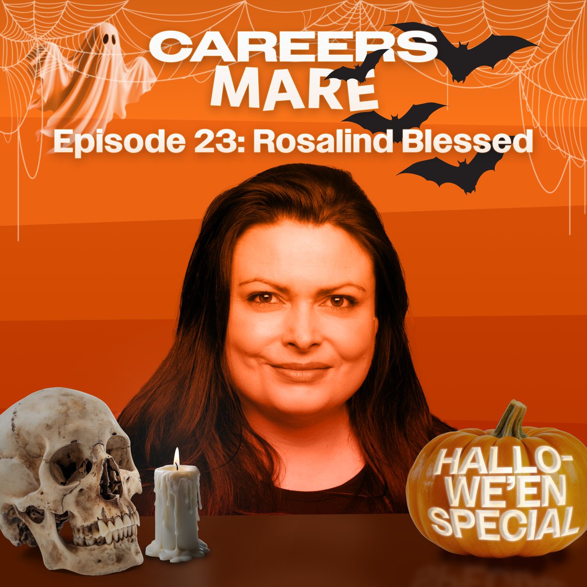 CareersMare's tweet photo. OooOOOooo! We're back with a spooky start to series twoooOOOooo! And who better to kick us off than the wickedly talented actress @rosalindblessed! You don't want to find out what happens if you miss this episode...  

Boo! Here's the link: https://t.co/FBkpJ06yAb https://t.co/ExKux1aVWL
