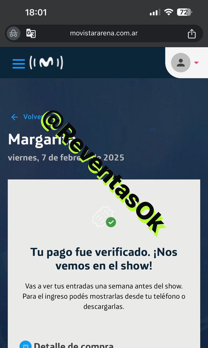 ReventasOk's tweet photo. VENDO ENTRADAS PARA MARGARITA EN EL MOVISTAR

- Platea baja sector 118 (el más cercano a escenario)
- Viernes 7 de Febrero
- Presento comprobantes y referencias de otras ventas

100% confiable. https://t.co/SimitD3xn8