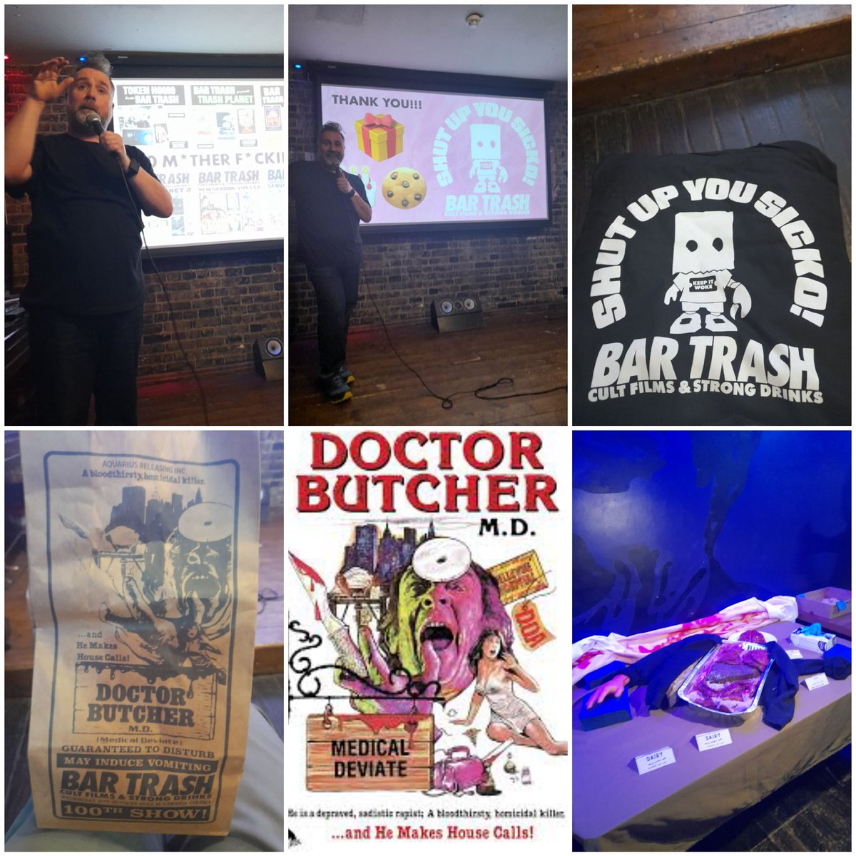 We knew it was going to be emotional but we just didn't know how much!

The 100th Bar Trash with <a href="/TokenHomo/">TOKEN HOMO</a> had everything. Gifts for all (Tote Bags, Sick Bags &amp; Brain Cake!) &amp; the mystery film which was Doctor Butcher M.D otherwise known as Zombie Holocaust.

A wonderful night.