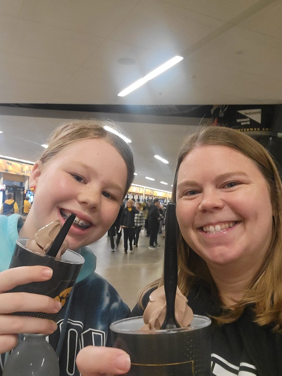First <a href="/IowaWBB/">Iowa Women's Basketball</a> game of the season! Go Hawks! 🖤💛 #FightForIowa