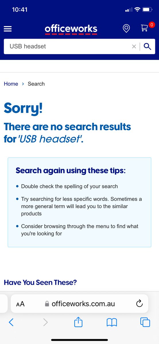 ilasl's tweet photo. @Officeworks did you know your website search function is broken? I’ve tried on my phone and laptop, nothing https://t.co/hIqQgGlX5k