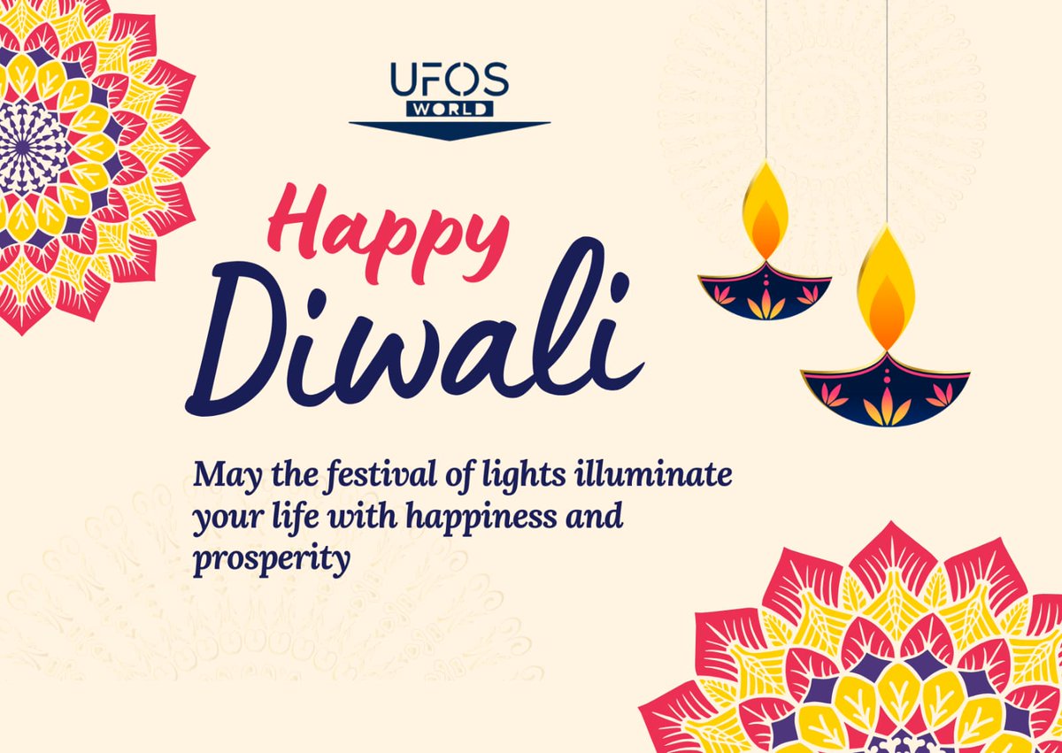 ufos_world's tweet photo. May the light of Diwali bring joy, prosperity, and success to your lives! UFOS WORLD PVT LTD wishes you and your loved ones a sparkling and safe Diwali filled with happiness and new beginnings. ✨🪔 #HappyDiwali #UFOSWorld #FestivalOfLights #DiwaliCelebration #Deepavali2024 https://t.co/KS23SPWB6W