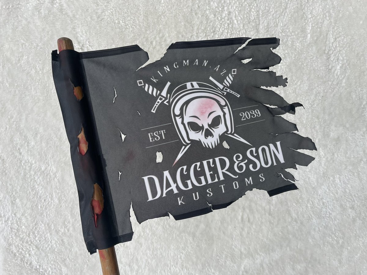 RALLY ‘ROUND THE FLAG! 

No, not THAT flag! The flag below…

Who is Billy Dagger? What’s he fighting for? Learn more about the legendary hero and his notorious black flag at byjaredmartin.com 

The MOJAVE RUN trilogy is almost here!