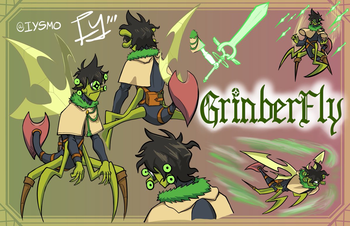 iysmo's tweet photo. GRINBERFLY - SHONENTRIX 🪰
Una fusión entre un Lepidopterran y magia elemental, que combina un vuelo ágil con ataques de veneno corrosivo y ráfagas de viento cortante.
#shonentrix #ben10au #Ben10classic #stinkfly #Chaquetrix #carnitrix #BlackClover #yunoasta https://t.co/VqAzKCTHwt