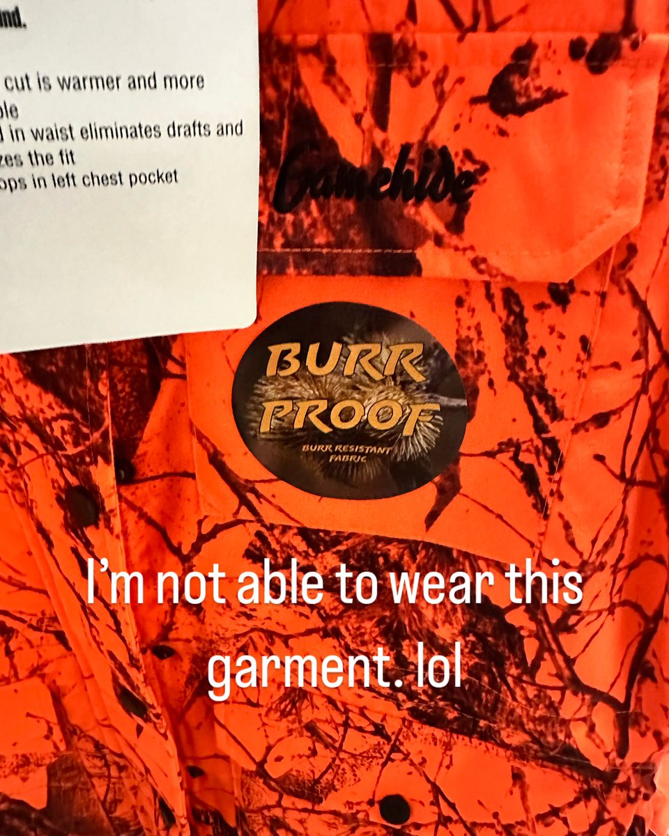 My family is not able to wear this garment. Lol