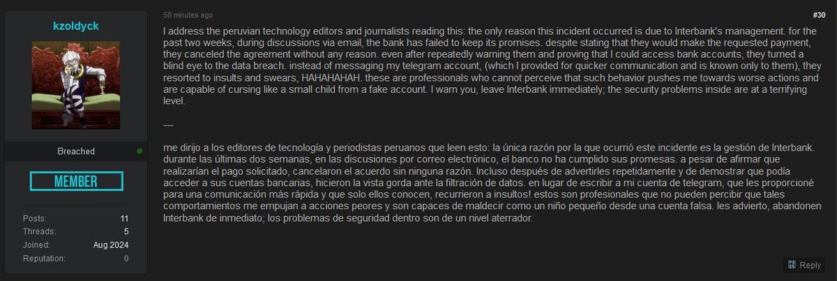 _alvarocc_'s tweet photo. @jhanfranck @paolobenza intercorp paga lo que debes!! INTERBANK TIENE QUE QUEBRAR Y CERRAR se han filtrado 4 TB de datos es un MONTON https://t.co/BewxxtLuDp