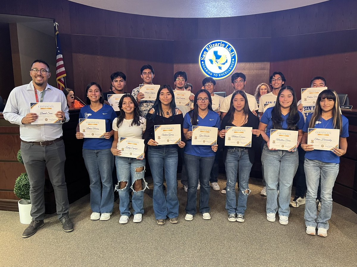 San Elizario ISD (@sanelizarioisd) on Twitter photo Our <a href="/SanEliTennis/">San Elizario Tennis</a> team got recognized today by our Board of Trustees for their District and Bi-District Championships. Great season and greater results and accomplishments. #CommitmentValorayCorazon Our <a href="/SanEliTennis/">San Elizario Tennis</a> team got recognized today by our Board of Trustees for their District and Bi-District Championships. Great season and greater results and accomplishments. #CommitmentValorayCorazon