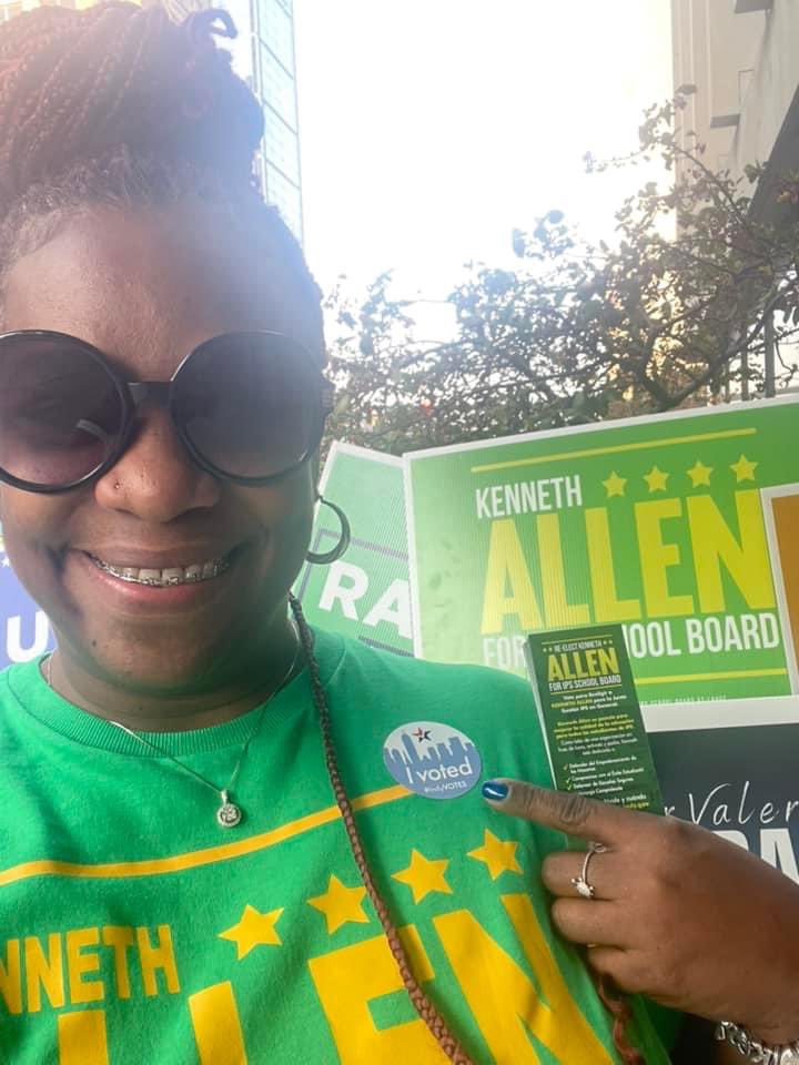 Greeting early voters and supporters. #Allen4IPS