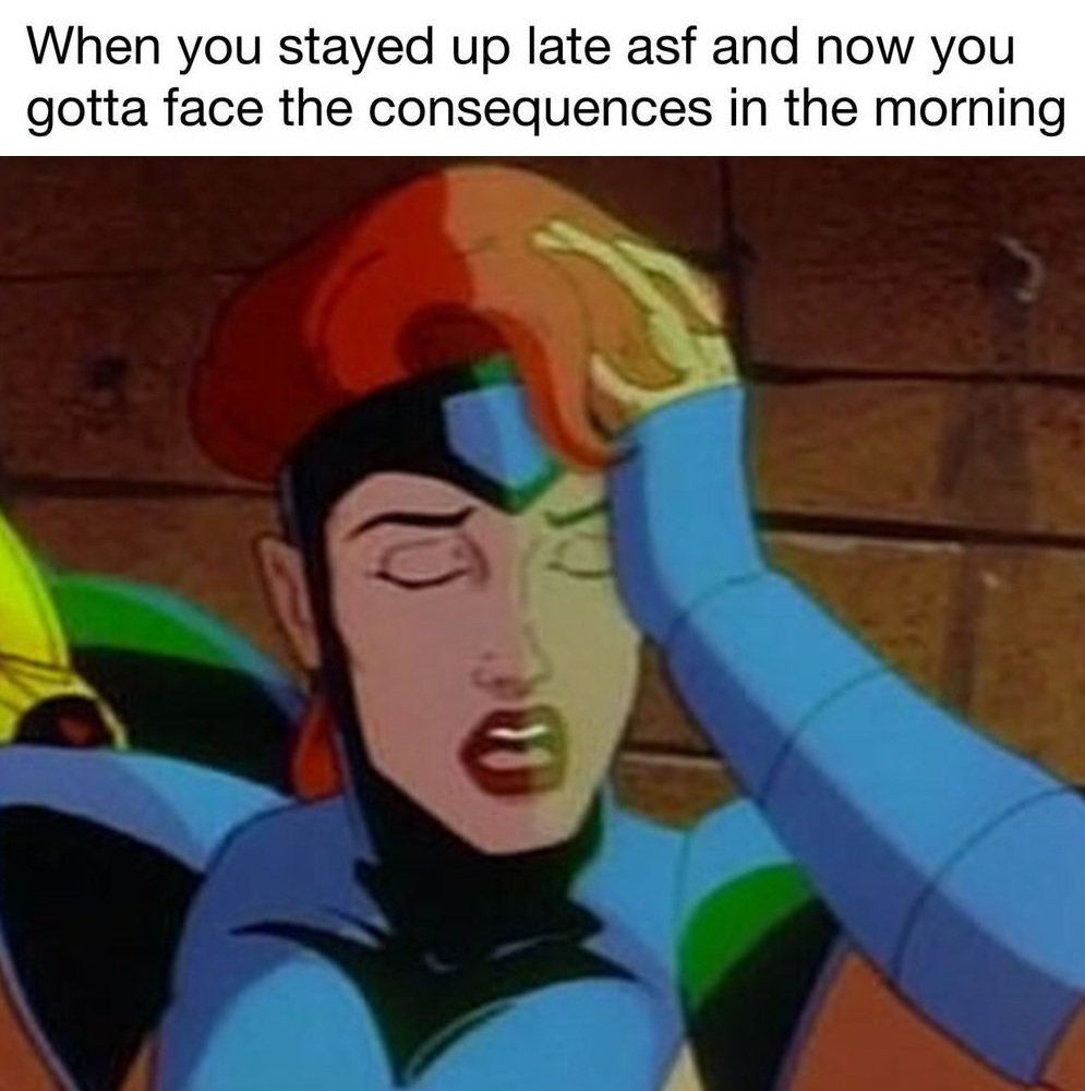 PunkerDuckie's tweet photo. Every. Damn. Day.
#xmen97 #xmen #xmencomics #sleep #imsomnia #jeangrey #justiceforgambit #xmenmemes #xmenmeme #xmentas #xmentheanimatedseries https://t.co/IXvlUseTQJ