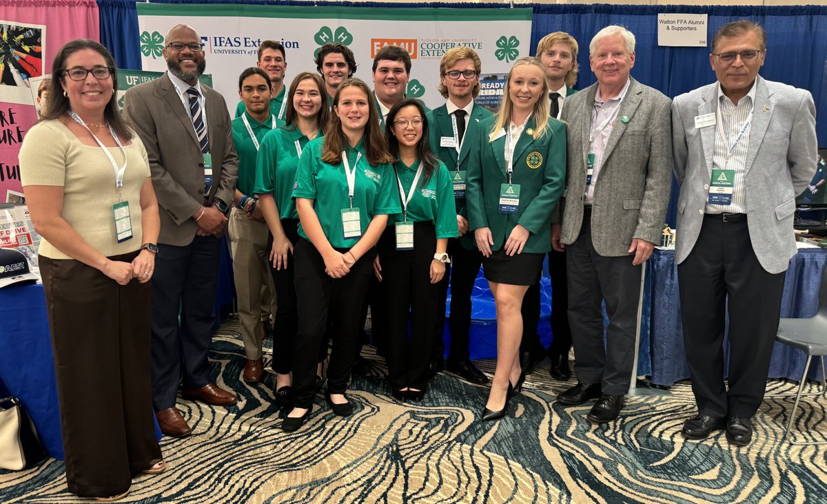Always great seeing wonderful friends of <a href="/Florida4H/">florida4h</a> at the <a href="/FlaFarmBureau/">Florida Farm Bureau</a> Meeting. Our state officers and #WorkReady Florida teen ambassadors are enjoying meeting many of the folks behind the programs they do, #ag businesses and leaders from across #Florida   🍀 #tiedtoag