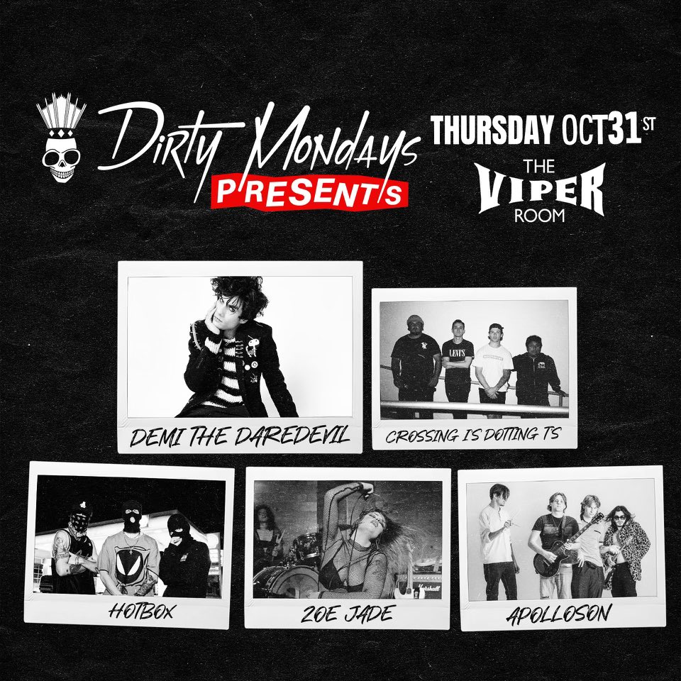 Tomorrow 10/31 join us IN COSTUME at <a href="/theVIPERroom/">The Viper Room</a> for a Halloween show 😈 tix: eventbrite.com/e/dirty-monday…