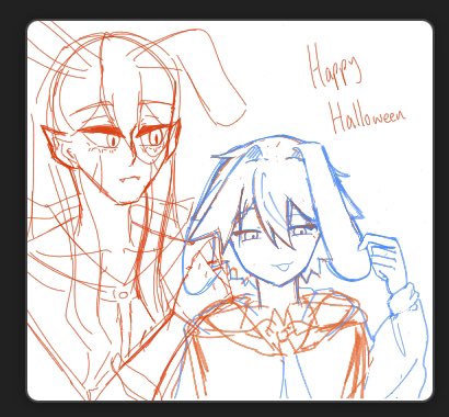 ttangtangie's tweet photo. I did so bad on my test so no finished art but a draft fr so wtv happy Halloween #bramran https://t.co/tsmSwrfWhW