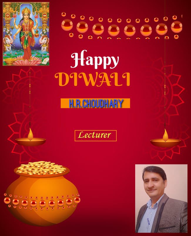 HRCHOUDHARY1's tweet photo. 💐 *#शुभ_दीपावली* 👏🏻💐

*पूरे साल आपके घर में खुशियों की रौशनी जगमगाती रहे!

आप और आपके परिवार को दीपोत्सव त्यौहार की हार्दिक शुभकामनाएं और बधाइयों!!आपका दिन शुभ हो।
*#Happy_Diwali*

🌹👏🏻शुभेच्छु🙏🏻🌹
हीराराम चौधरी बैरड़ 'बारा'
प्राध्यापक
जोधपुर https://t.co/YHNt4CxX8P
