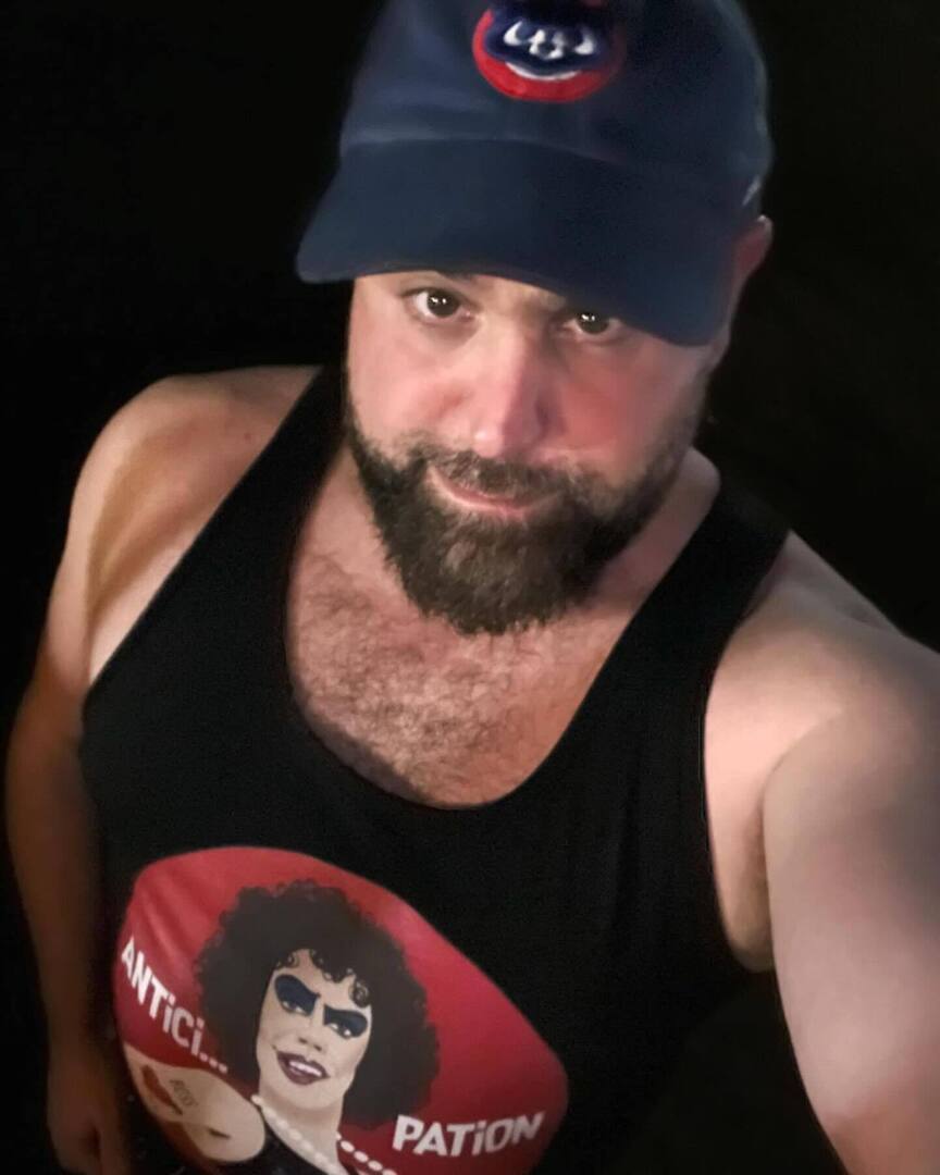 Headed to some #RockyHorror fun on Halloween Eve #paradisenj #paradisenjclub #beard #beardo #beardedgay Tank at @swishembassy #asburypark #halloween2024