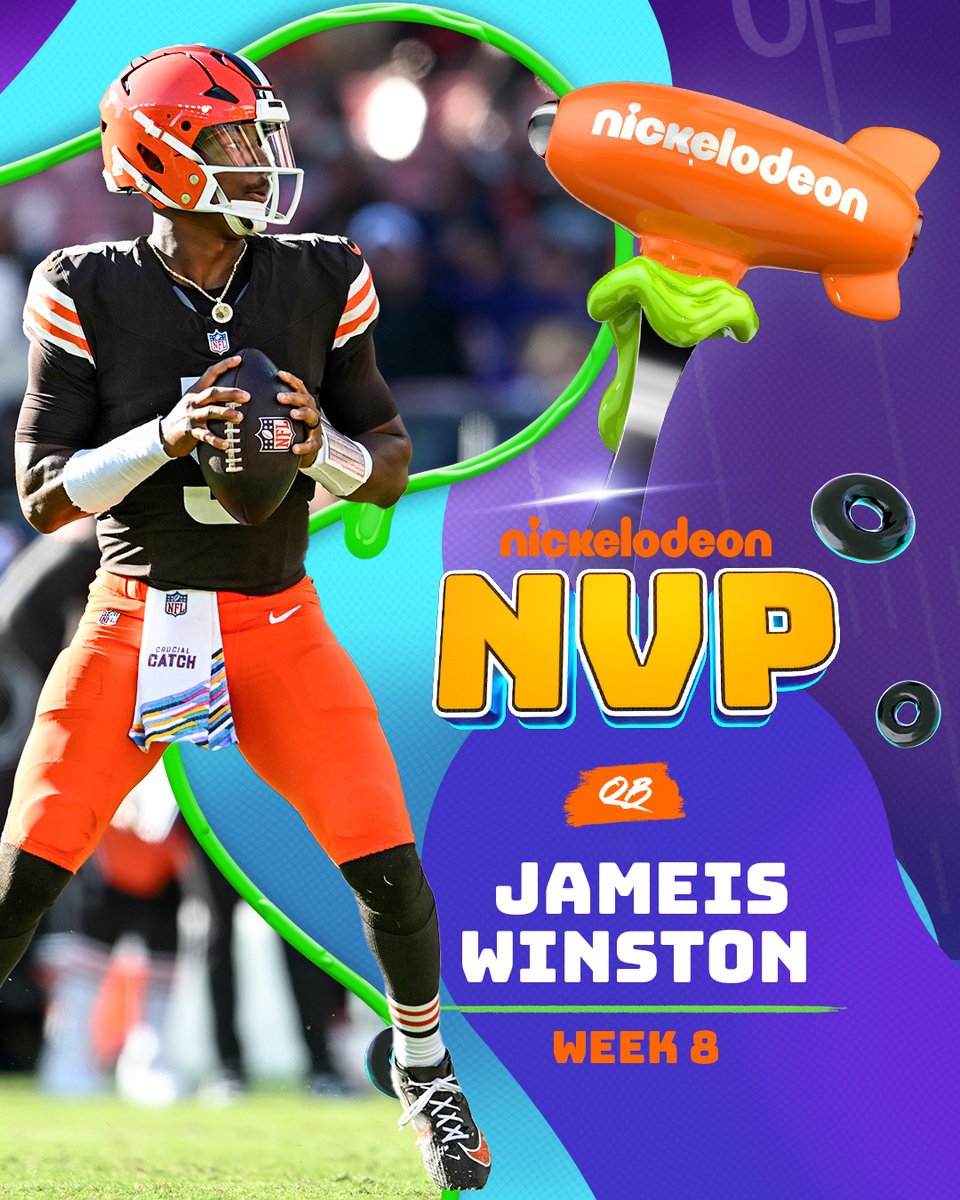 NFLonCBS's tweet image. Week 8 NVP ⏩ Jameis Winston

@Nickelodeon | @NickSportsTV | @Browns