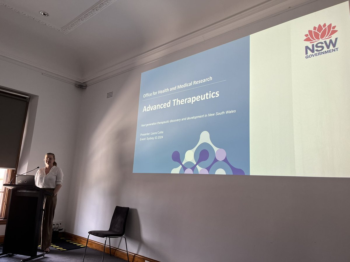 Jocelyne Basseal (@jocelynebasseal) on Twitter photo Always wonderful to hear from Dr Laura Collie <a href="/MedResearchNSW/">NSW Medical Research</a> leading the Advanced Therapeutics division & outlining grants, partnerships, cell & gene therapies, VIIM, RNA production & Research Network, <a href="/PhageAustralia/">Phage Australia - Connect. Discover. Cure</a>, NAT-Net and bio manufacturing capabilities. Always wonderful to hear from Dr Laura Collie <a href="/MedResearchNSW/">NSW Medical Research</a> leading the Advanced Therapeutics division & outlining grants, partnerships, cell & gene therapies, VIIM, RNA production & Research Network, <a href="/PhageAustralia/">Phage Australia - Connect. Discover. Cure</a>, NAT-Net and bio manufacturing capabilities.