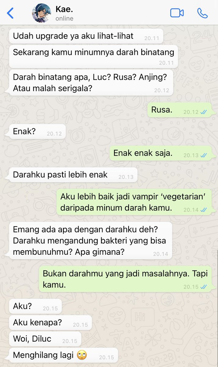 Luckae Vampire #luckae one tweet vampire au (agak 🔞) — minum darahku, please?