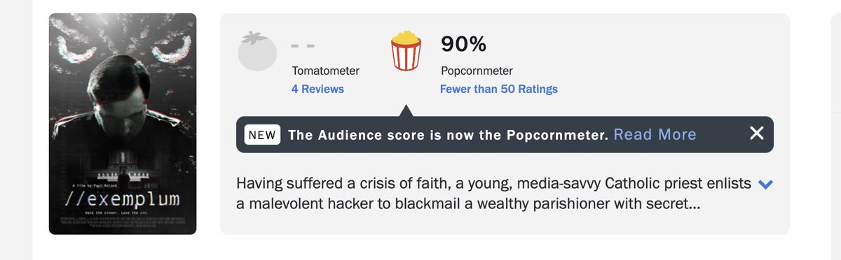 Prolandfilms's tweet photo. This is unfair @RottenTomatoes. A low-level filmmaker like me makes a movie for $10k, wins an award, secures distribution, gets critical acclaim, generates 100% with a ZERO marketing budget, and you take that away by deleting @MattsMovieRev from your site. This is wrong! https://t.co/RHZWz2VeXD