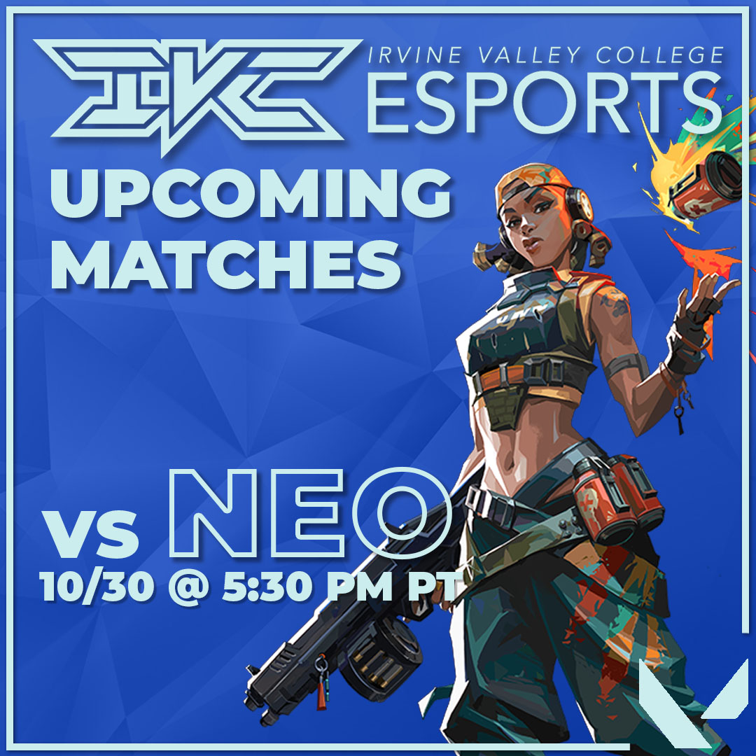 IVC Blue faces off against Northeastern Oklahoma A&amp;M College in their final game for the NACE playoffs!

🆚<a href="/EsportsNEOAM/">NEO Esports</a> 
⏰10/30 @ 5:30 PM PT