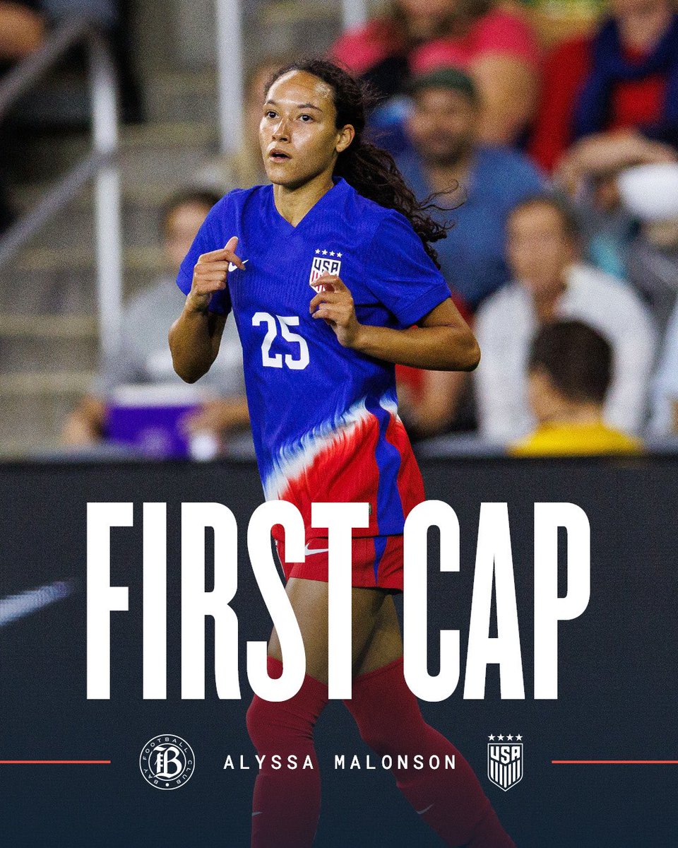 What a debut she’s had this evening. So proud of you, <a href="/AlyssaMalonson/">Alyssa Malonson</a>! 🫶🇺🇸

<a href="/USWNT/">U.S. Women's National Soccer Team</a> #BayFC #BLegendary