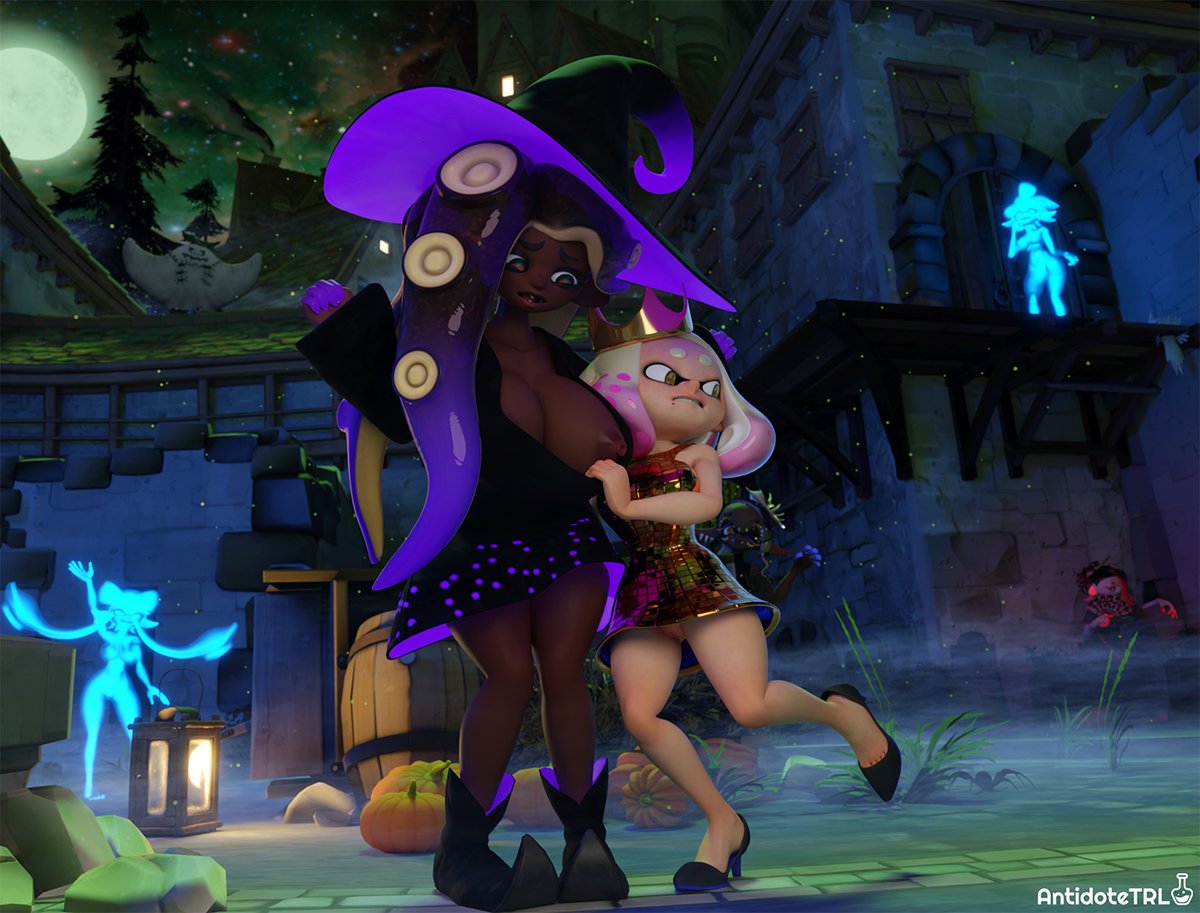 AntiSPLAT's tweet photo. Pearlina's Spooky Halloween 👻

This one took a while...

Models by @LaZzAM9, @bunnxarts, @MandalaFurikake &amp; @nsfwo262
Map by @NSFWmegaera https://t.co/FbAiQ8wmvm