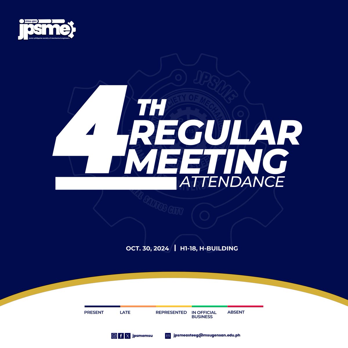 JPSMEMSU's tweet photo. 𝗢𝗰𝘁𝗼𝗯𝗲𝗿 𝟯𝟬, 𝟮𝟬𝟮𝟰 | 𝟰𝘁𝗵 𝗥𝗲𝗴𝘂𝗹𝗮𝗿 𝗠𝗲𝗲𝘁𝗶𝗻𝗴
The key agenda items included the adoption and approval of the Internal Rules of Procedure (IRP) through a proposed resolution . Officers also presented committee reports and updates on various upcoming events. https://t.co/ek2p4YFEx2