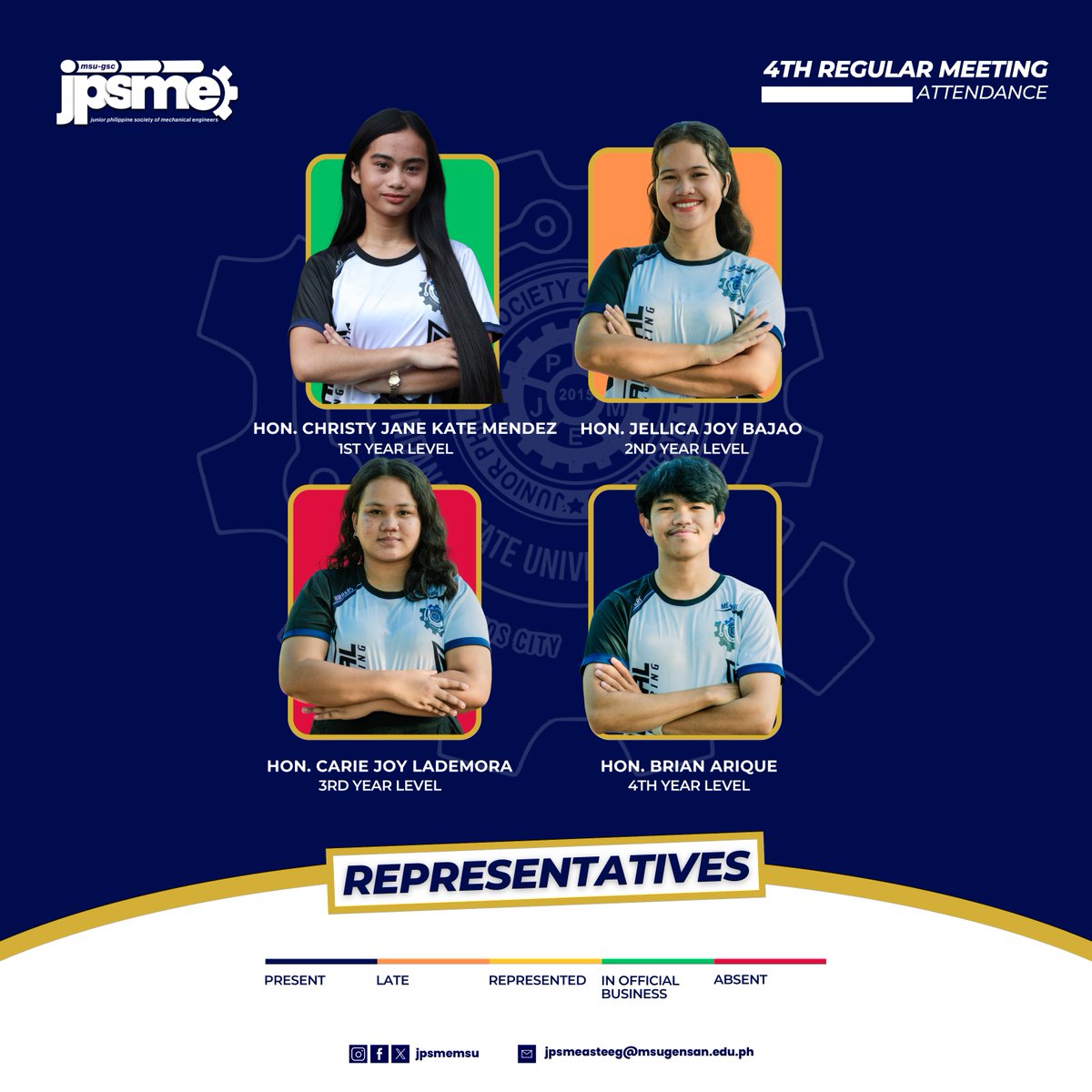 JPSMEMSU's tweet photo. 𝗢𝗰𝘁𝗼𝗯𝗲𝗿 𝟯𝟬, 𝟮𝟬𝟮𝟰 | 𝟰𝘁𝗵 𝗥𝗲𝗴𝘂𝗹𝗮𝗿 𝗠𝗲𝗲𝘁𝗶𝗻𝗴
The key agenda items included the adoption and approval of the Internal Rules of Procedure (IRP) through a proposed resolution . Officers also presented committee reports and updates on various upcoming events. https://t.co/ek2p4YFEx2