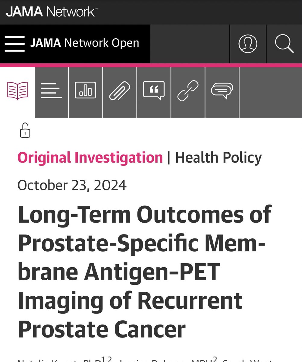 Umar Ghaffar (@umarghaffarmd) on Twitter photo Happy to share our work published in JAMA network open. A collaboration between <a href="/MayoUrology/">Mayo Clinic Urology</a> and <a href="/Yale_Urology/">Yale Urology</a>
Takeaways: Decision-analytic modeling estimated upfront PSMA-PET may lead to 75 fewer deaths from prostate cancer, 988 more life-years, and 824 more quality-adjusted Happy to share our work published in JAMA network open. A collaboration between <a href="/MayoUrology/">Mayo Clinic Urology</a> and <a href="/Yale_Urology/">Yale Urology</a>
Takeaways: Decision-analytic modeling estimated upfront PSMA-PET may lead to 75 fewer deaths from prostate cancer, 988 more life-years, and 824 more quality-adjusted