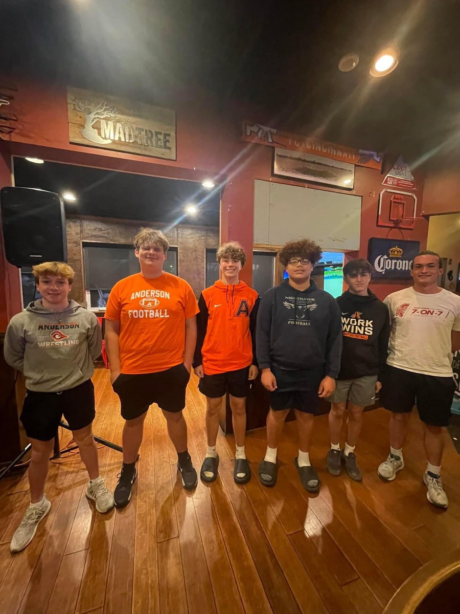 AHS Touchdown Club (@ahs_tdclub) on Twitter photo ⭐️A big congrats to our week 10 POG’s ⭐️
Varsity Players of the Game:
Offense- <a href="/rell_turner1/">Durrell Turner</a>
Defense- <a href="/bradykuhn09/">bradykuhn</a>
Special Teams - Sean Gawronski
JV Players of the Week
Offense - Brady Riley
Defense - <a href="/mullins_swing/">swing mullins</a>
Freshman Player of the Week <a href="/kennethpurden/">Kenneth Purden</a>
⚫️🟠🏈 ⭐️A big congrats to our week 10 POG’s ⭐️
Varsity Players of the Game:
Offense- <a href="/rell_turner1/">Durrell Turner</a>
Defense- <a href="/bradykuhn09/">bradykuhn</a>
Special Teams - Sean Gawronski
JV Players of the Week
Offense - Brady Riley
Defense - <a href="/mullins_swing/">swing mullins</a>
Freshman Player of the Week <a href="/kennethpurden/">Kenneth Purden</a>
⚫️🟠🏈