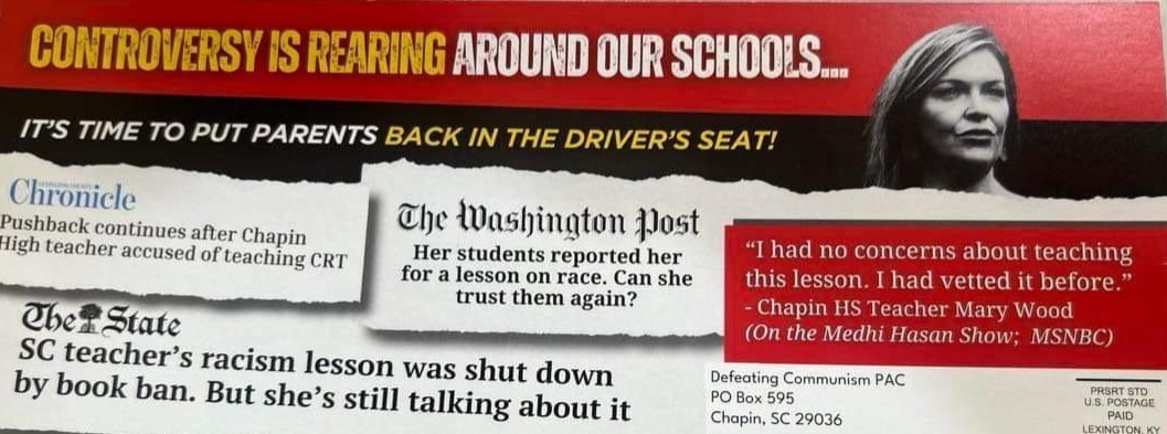 #TheSCEA issued the following statement on the recent circulation of an inflammatory political mailer prepared by an out-of-state “dark money” organization supporting three school board candidates which targets a <a href="/LexRich5Schools/">Lex-Rich 5 Schools</a> teacher. #FullStop #Enough #WeDeserveBetter #SCpol