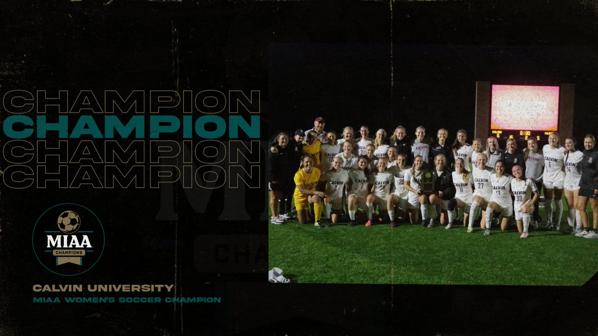 MIAA1888's tweet photo. The @CalvinKnights women's soccer squad claimed the first outright #D3MIAA title of the year with an unblemished record (8-0) in regular-season play! ⚽

The official tournament bracket will be released tomorrow at 10:00 a.m. 

#MIAAwsoc #GreatSince1888 https://t.co/SUQf4CyQjG