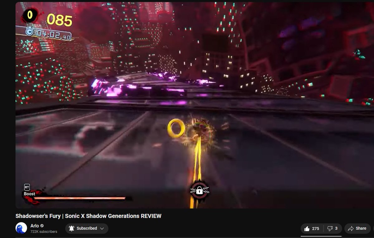 No offense to Arlo, hes one of my favorites BUT

Sonic is the only series I know where people blame "jank" instead of their own skill because Shadow gens being janky? how? thats pure skill issue

When a Sonic game isn't "hold forward" for the entire level, its jank apparently