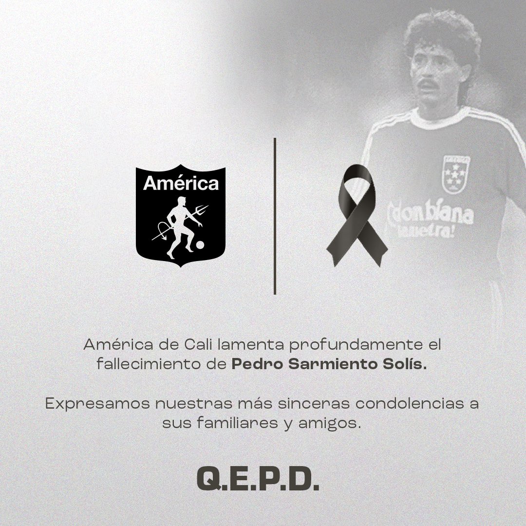 Lamentamos profundamente el sensible fallecimiento de Pedro Sarmiento, quien se consagró campeón en dos oportunidades vistiendo nuestra camiseta. Le deseamos mucha fortaleza a sus familiares y amigos en este difícil momento.