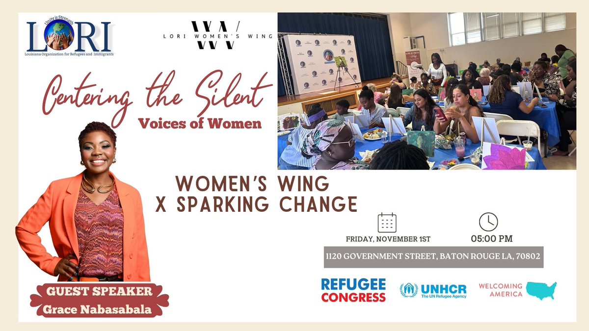 LoriUSA_'s tweet image. Join Us for a Transformative Evening! 🌟  

We’re excited to host “Centering the Silent Voices of Women🤗

Let’s come together to spark change and uplift women’s voices. Don’t miss out!  

#WomensWing #sparkingchange #batonrougeevents #women #community #loricares