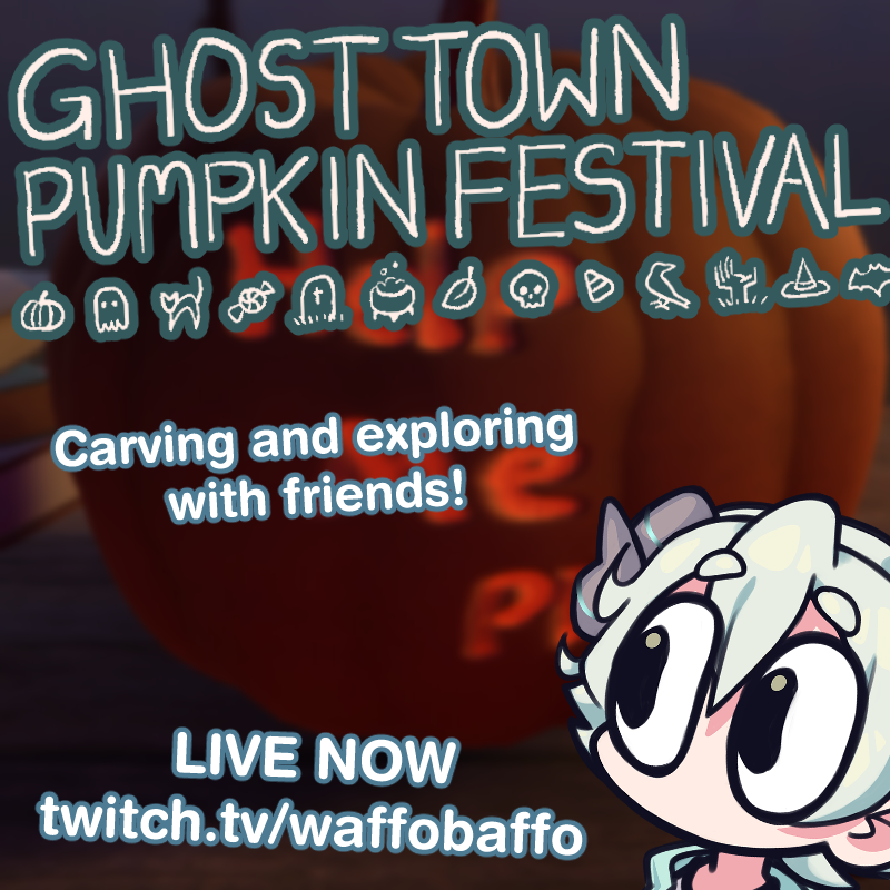 WaffoBaffo's tweet photo. 🔴It's pumpkin carving day!
Come hang out as we carve pumpkins and explore the town with friends!
🔗⬇️ https://t.co/pxJ7vNJSOk