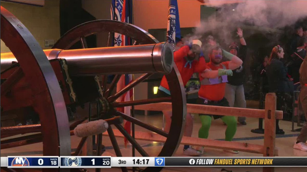 Mermaid Man and Barnacle Boy spotted at the Blue Jackets game 👀