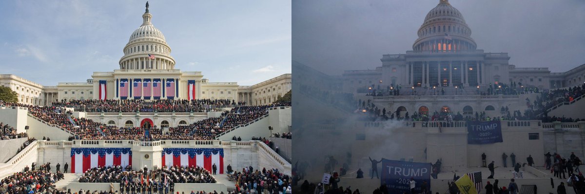 Trumps inauguration vs Jan 6. We can’t go back.